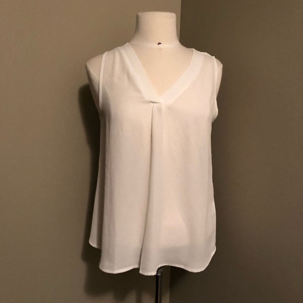 Shein White Sleeveless Blouse Size Medium